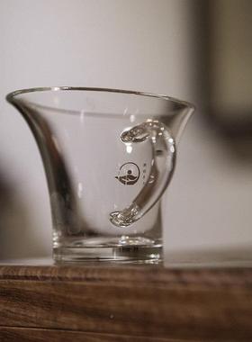 羽手工耐热璃杯小茶茶杯日式带32132把七分杯泡功夫茶具杯子品玻