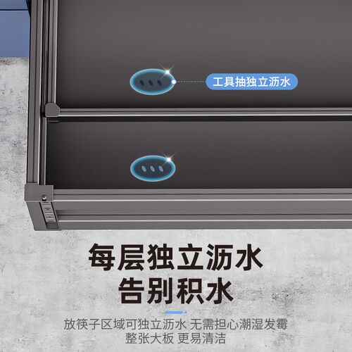 CISIMP驰简铝合金拉篮厨房橱柜碗篮双层抽屉式碗架碗柜碗架碗碟篮