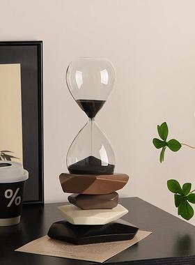 时来运转沙漏创意摆件轻奢高级感小众客厅办公室电视柜玄关装饰品