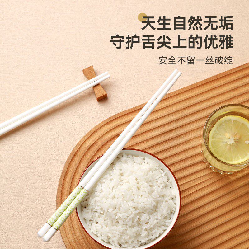 唐宗筷陶瓷筷子家用高档抗菌防霉瓷筷耐高温轻奢高级感新款豪华筷
