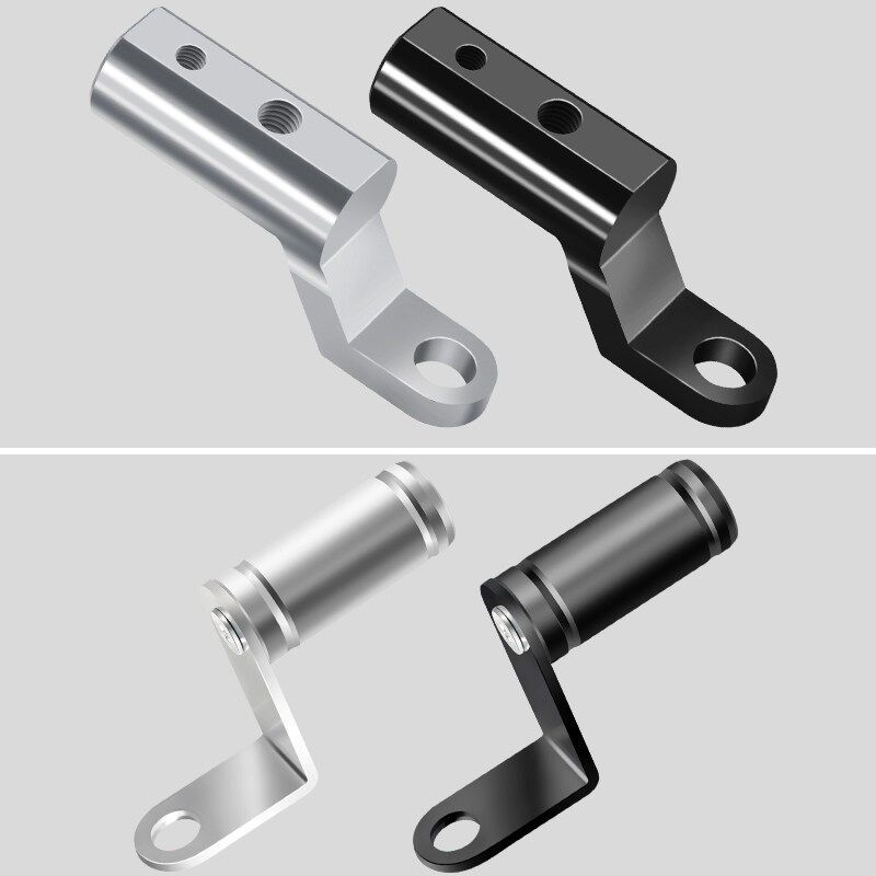 摩托车后视镜支架电动电池汽车延伸底座铝合金手机延伸支架