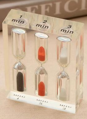 沙漏计时器1/2/3/4/5分钟创意时间漏斗家庭装饰装饰品节日朋友礼