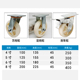 重型平板万向轮户外尼龙耐磨4寸5寸6寸8寸机械小推车脚轮刹车轮子