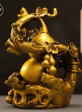 精选福禄兽黄铜摆件乔迁店铺开业送礼铜葫芦纯招财酒柜财运貔貅工