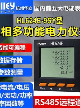华立HL624E-9SY三相多功能电力仪表智能0.5S级嵌入式交直流电能表