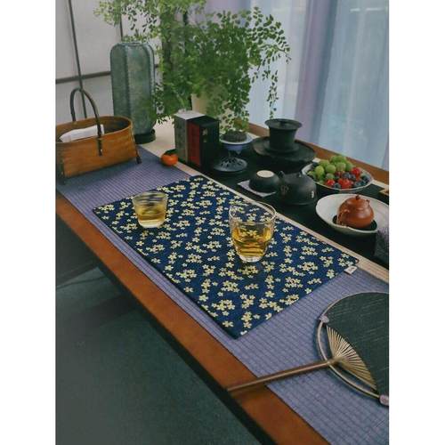 复古民族风日式古典禅意茶席茶布防水茶桌垫桌旗吸水小几布艺香席