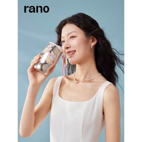 rano乐序女保冷纯钛保温杯钛水杯曼特宁钛咖啡杯礼盒双层便携外出