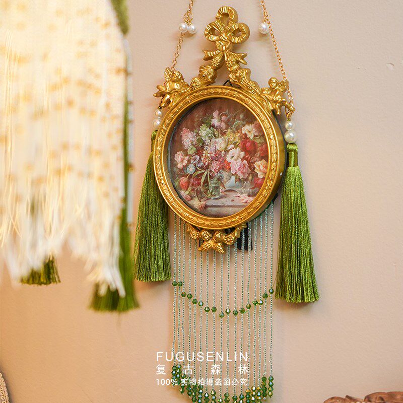 复古森林欧式轻奢典雅浮雕树脂相框珍珠画框家居摆件装饰雕花壁挂