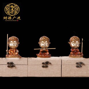 精选纯铜齐天大圣摆件招财镇宅铜猴孙悟空美猴王斗战胜佛静思玄关