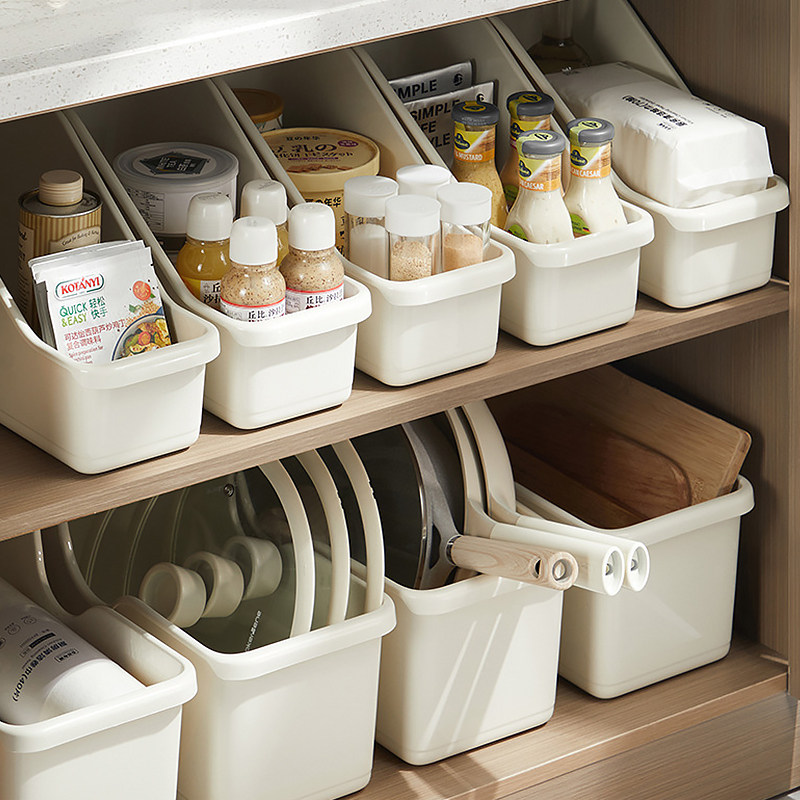 精选厨房收纳盒抽屉式带轮杂物锅盖锅具收纳筐整体橱柜零食调料碗,收纳整理,橱柜收纳筐,淘宝优惠券,粉丝福利购,淘宝优惠卷