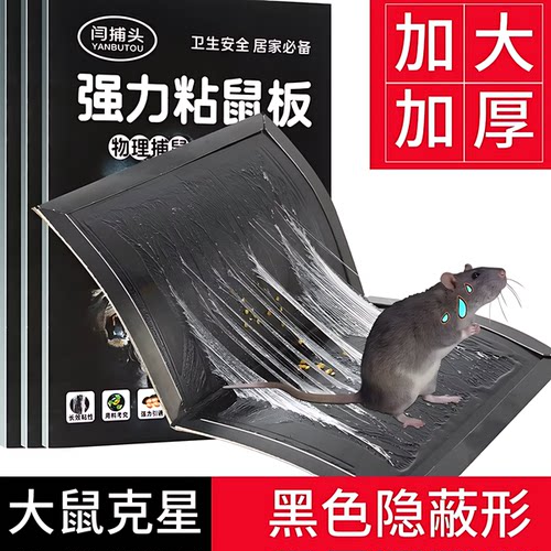 强力粘鼠板老鼠贴家用加大老鼠粘