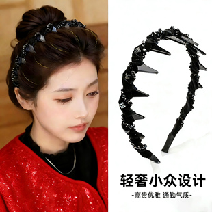 韩国路易斯巴黎王妃发箍女高颅顶蓬松洗脸头箍高级感日常外戴发卡