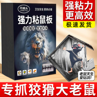 强力粘鼠板老鼠贴家用加大加厚老鼠粘强力粘鼠板糖炒居家日用套装