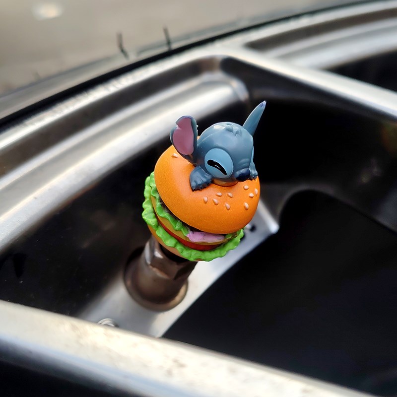 史迪奇汉堡气嘴帽单车电动车汽车机车摩托车轮胎轮毂气门芯帽装饰