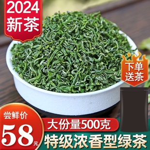散装茶叶绿茶日照毛尖高山500g绿茶足炒青明春茶浓香前云雾2024新