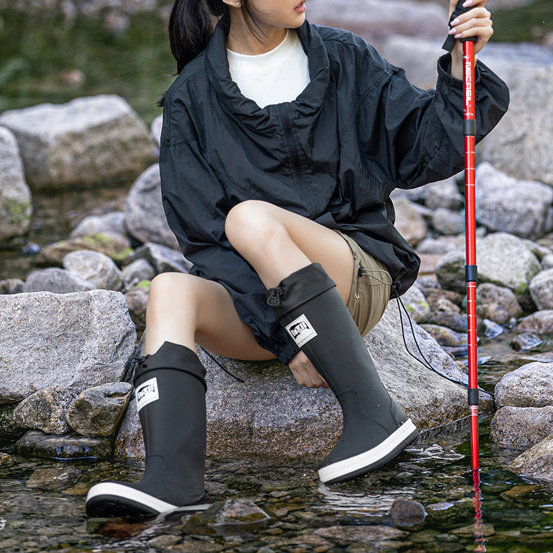 蜜暖情侶款雨鞋女時尚徒步雨靴男
