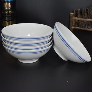 红花斗笠碗6英寸复古扣肉碗 陶瓷餐具稀饭碗家用饭碗面碗定制Logo