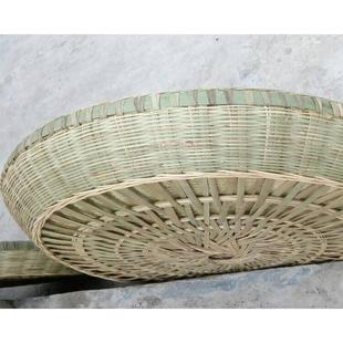 饰 竹编簸箕竹制品家用大号簸箕底部加固晾晒全竹子纯手工竹扁装