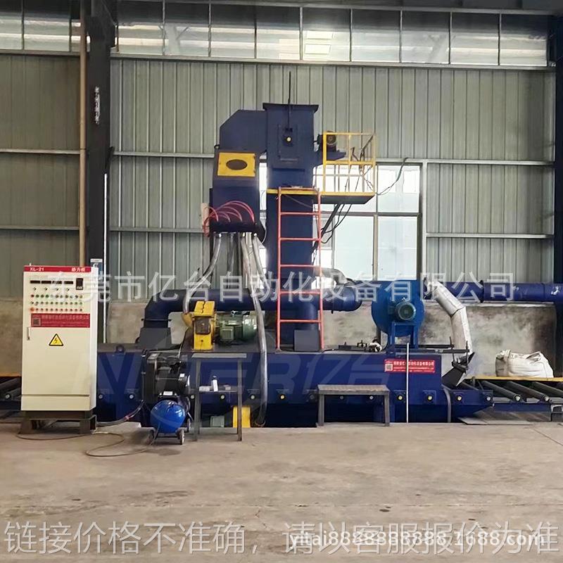 辊道通过式抛丸机钢板铁板型材圆管方通表面去氧化皮用自动打砂机