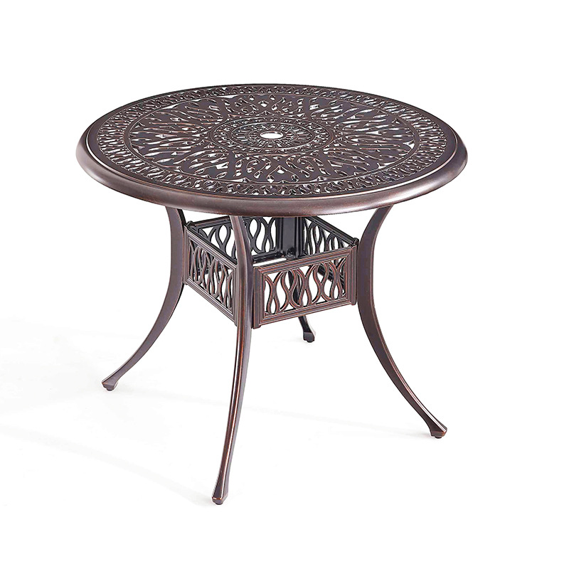 户外铸铝阳台小桌椅组合酒店花园户外庭院桌椅国内跨境外贸铸铝桌