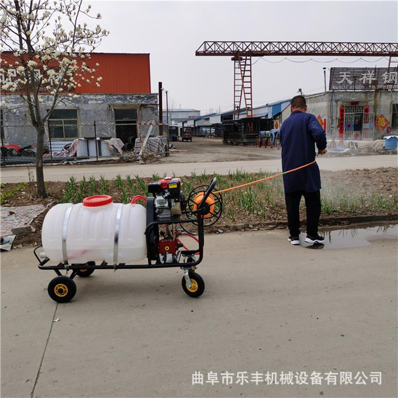 大容量卷管喷药机 麦地果园手推车式喷雾机 园林果木打药机