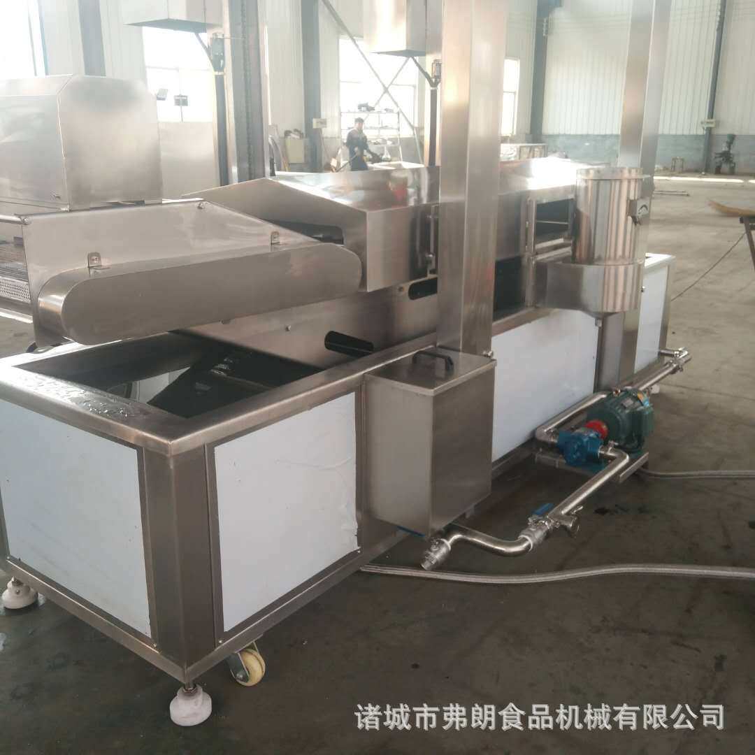 供应休闲食品生产加工流水线 猫耳朵油炸流水线 芝麻球油炸流水线