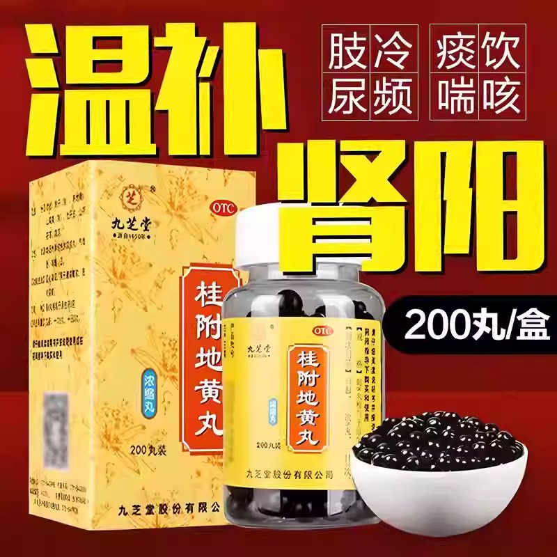 【九芝堂】桂附地黄丸200丸*1瓶/盒肾阳虚温补肾阳腰膝酸软补肾补气血