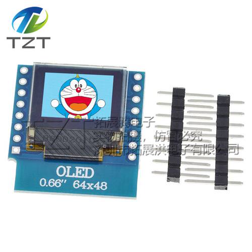 0.66英寸 OLED显示模块 液晶屏 IIC/I2C接口 FOR D1 MINI 显示屏