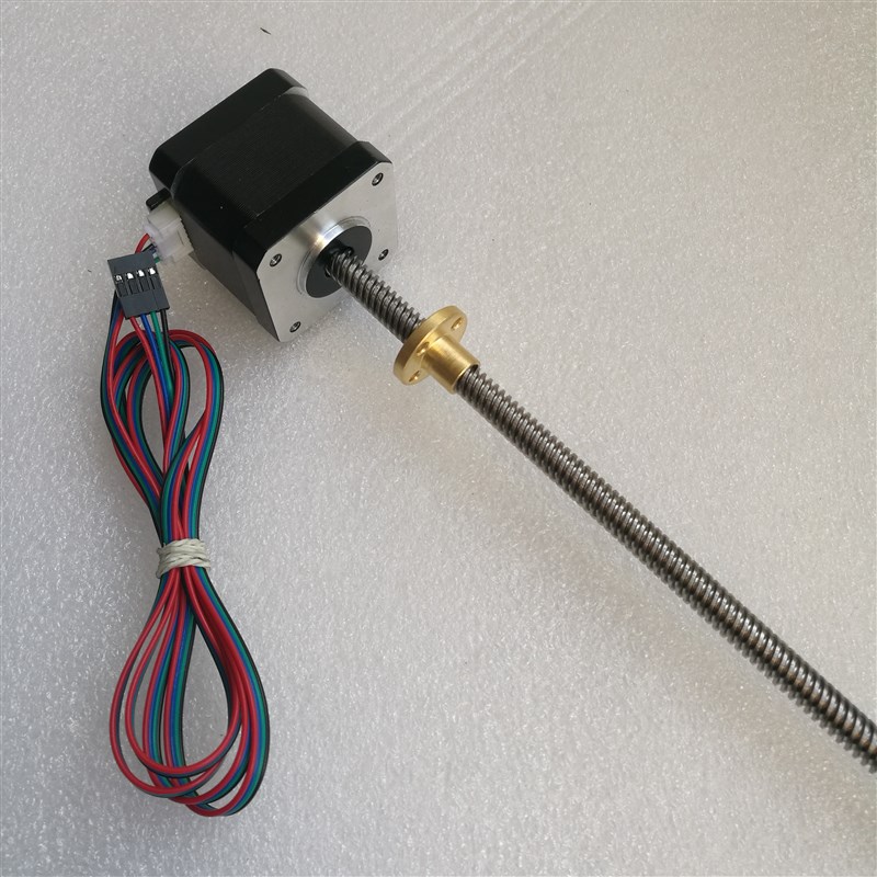Nema 17步进电机 17HS3001-280N  丝杆长280mm T8X8 机身40mm
