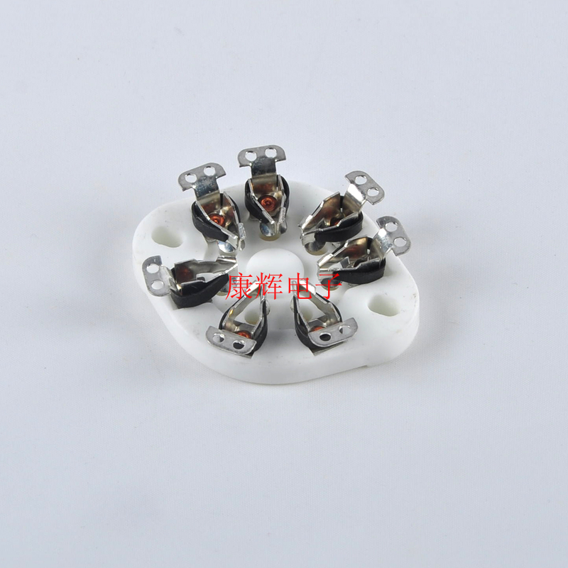 陶瓷7脚平板电子管座GZC7-13  适用1625 FU-25 6A6等电子管搭棚用