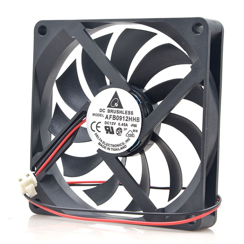 台达 9015 9CM 双滚珠 12V 0.40A 四线PWM温控超薄风扇90*90*15MM