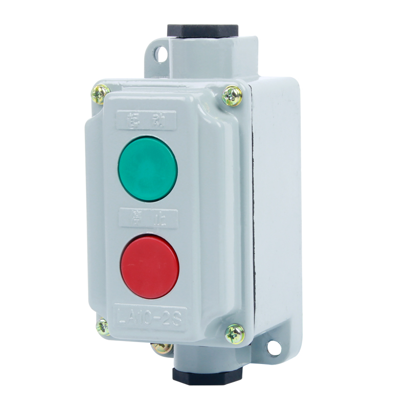 防水防尘按钮开关盒LA10-2S LA10-3S LA10-1S 控制按钮 铝壳
