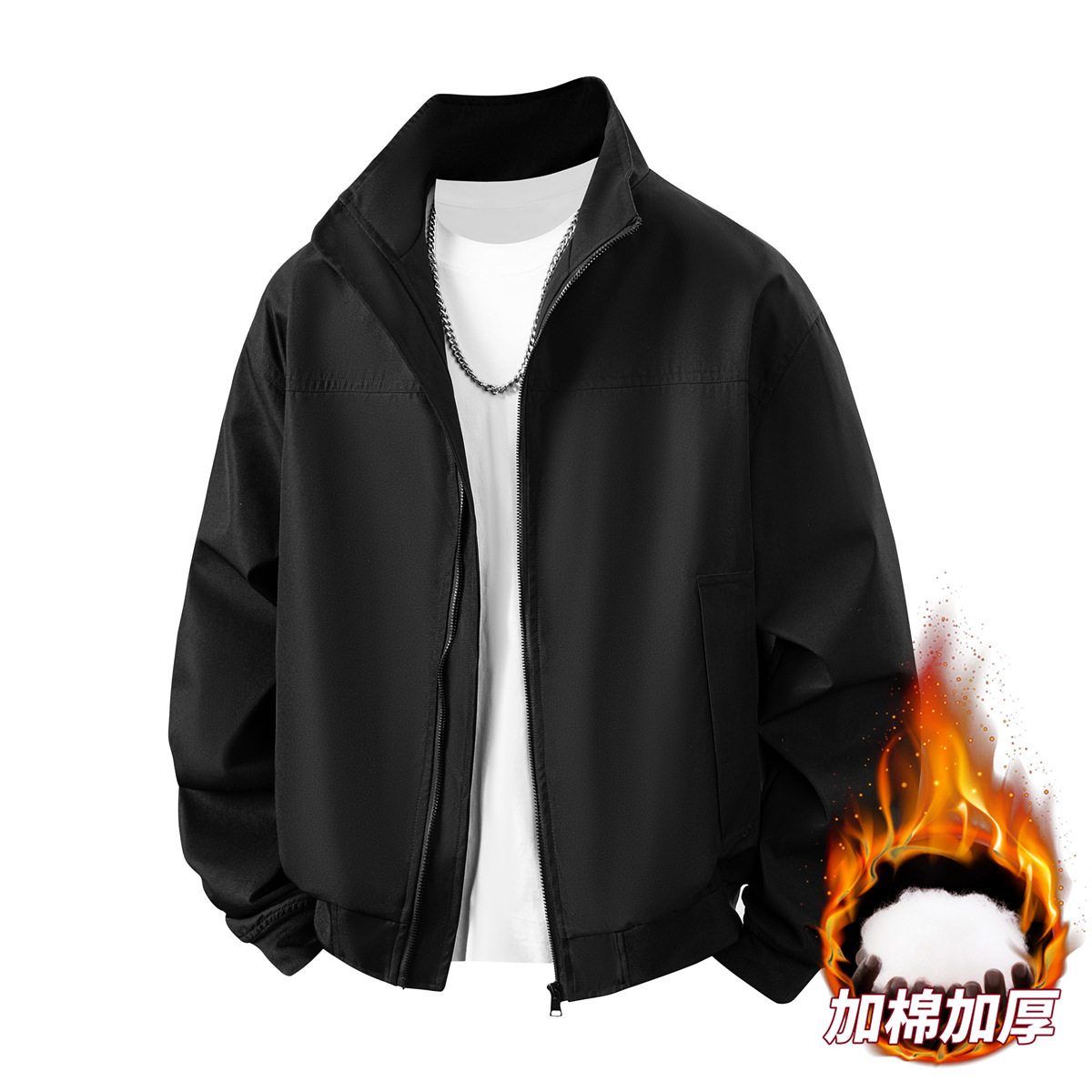 美式教练哈灵顿外套男士cleanfit立领冲锋衣飞行员夹克棒球服上衣