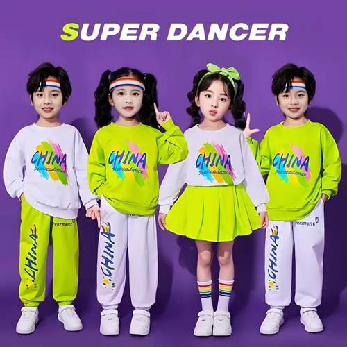 儿童啦啦队演出服装套装