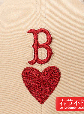 MLB男帽女帽遮阳帽冬季新款爱心系列运动帽休闲帽鸭舌帽3ACPH014N