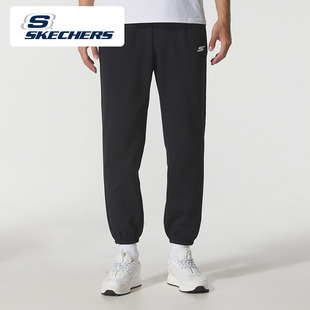 Skechers斯凯奇裤子男款女款26春季新款保暖舒适薄绒运动休闲长裤
