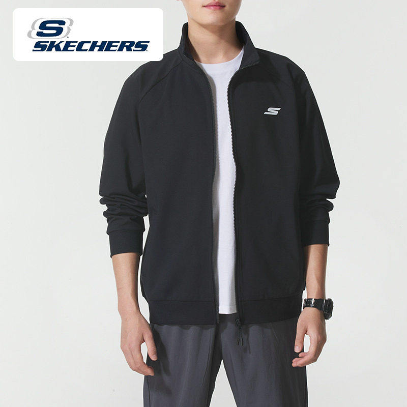 斯凯奇立领外套男装女装25春夏新款运动服潮流时尚休闲服针织夹克