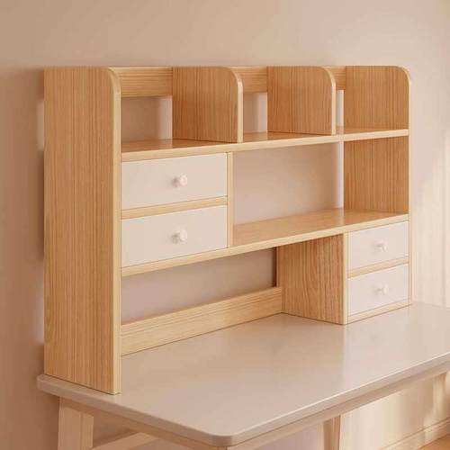 书架桌面置物架学生家用书桌上多层收纳卧室架子简易小型办公书柜