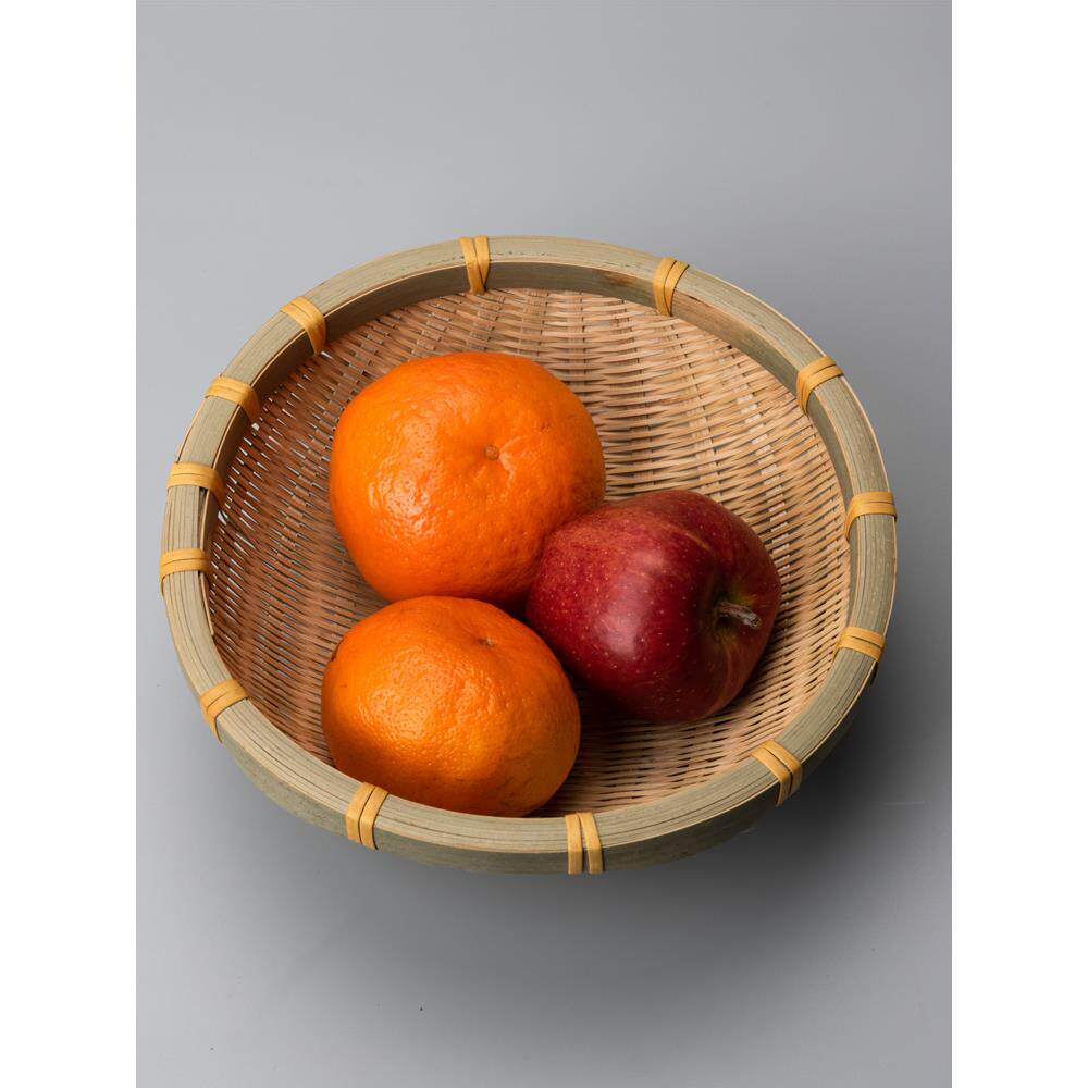 筲箕竹编制品簸箕圆形竹筛子笸箩农家收纳畚箕小箩筐洗菜竹篮家用