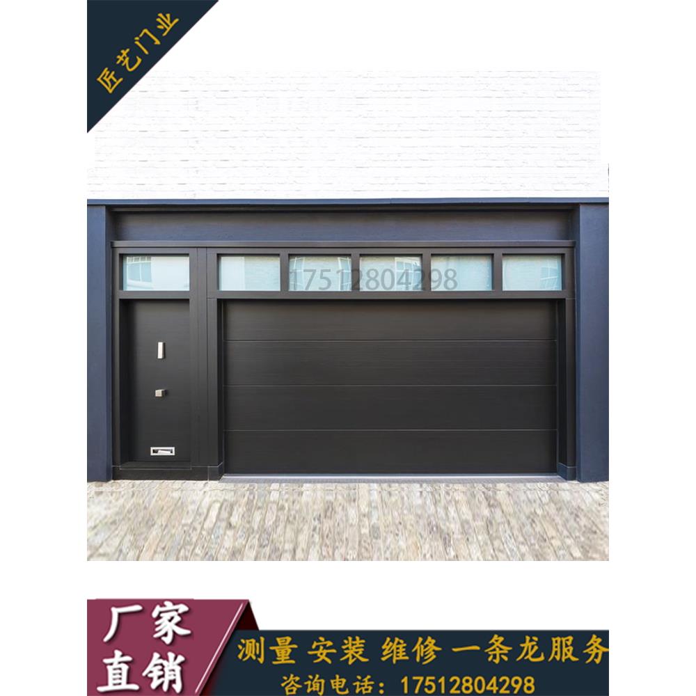 铝合金翻板车库门电动遥控卷闸卷帘门欧式静音防盗别墅门厂家定制