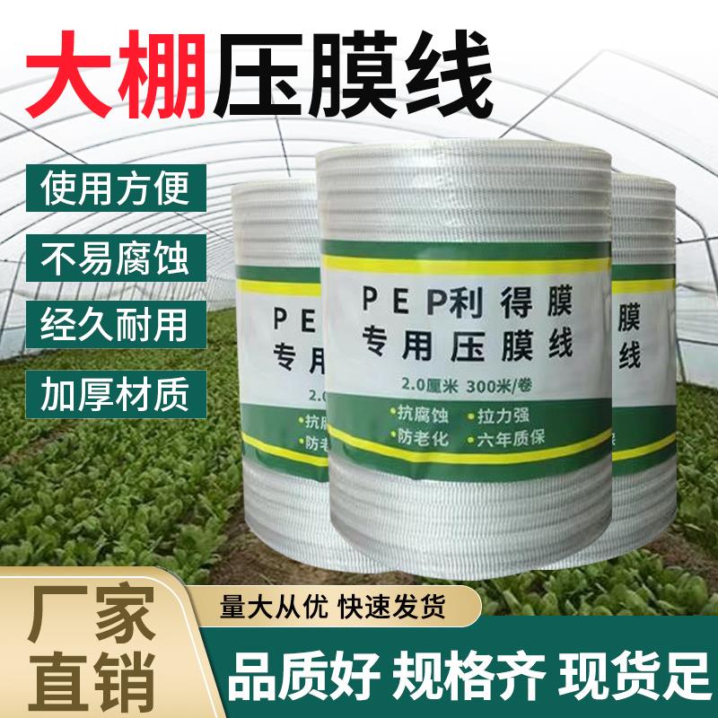 大棚压膜绳压膜线压膜带白色托膜带加厚抗老化耐磨温室配件