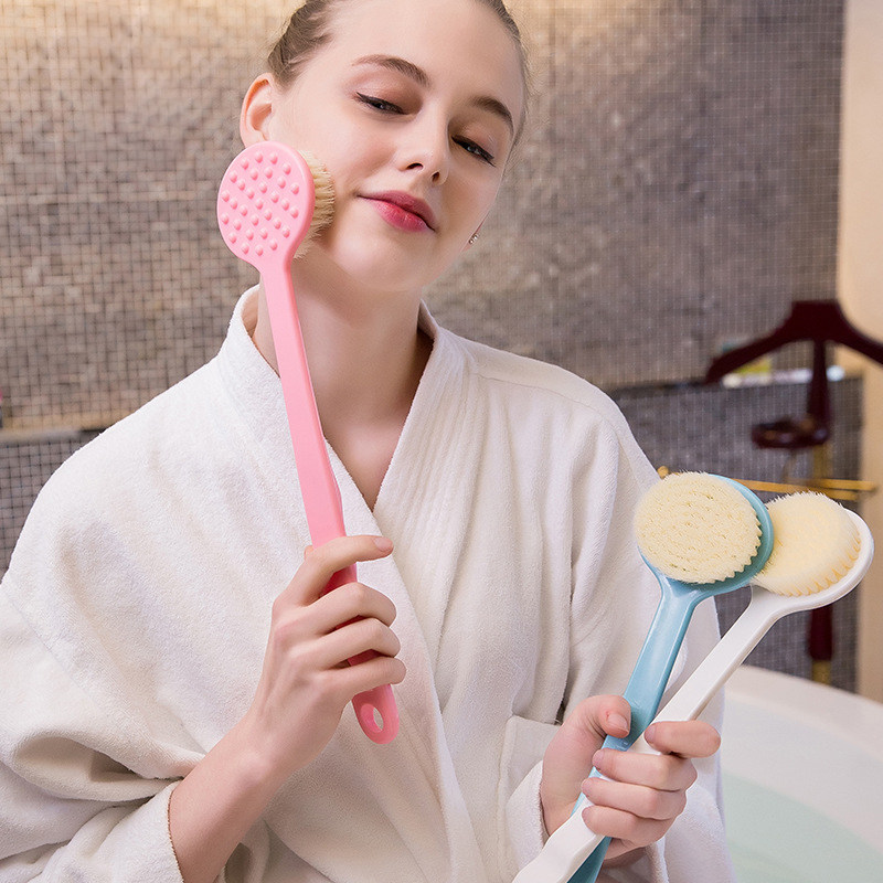 长柄搓背浴刷成人搓泥搓澡刷软毛洗澡刷后背刷沐浴花搓澡神器