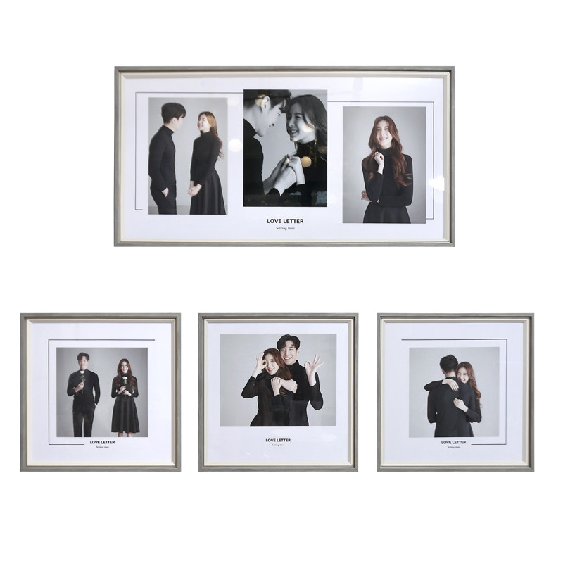 影楼婚纱照放大相框挂墙窄边框水晶照片墙结婚照冲印定制客厅卧室