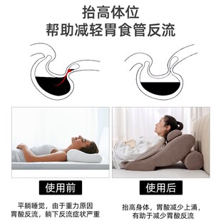 床头斜坡护腰靠枕孕妇老人卧床病人胃酸反流食管枕头半躺大靠垫