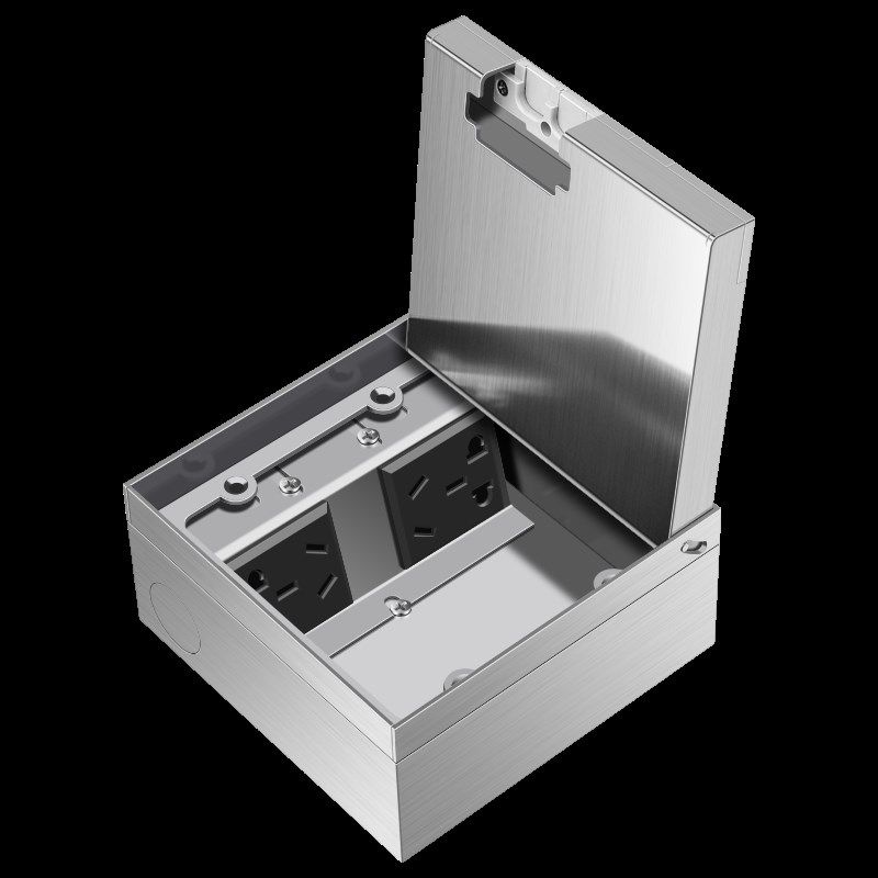 斯尔蒙304地插隐形嵌入式隐藏式面板地插座防水超薄五孔网线盖板