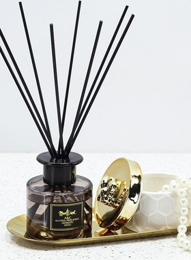 样板间卫生间摆件托盘香薰蜡烛套装组合浴室饰品样板房洗手台软装