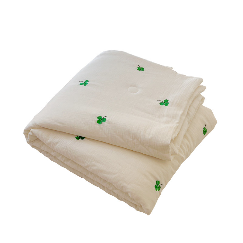 A类母婴级/纯棉双层皱皱纱空调被儿童大豆夏被可机洗薄被子亲肤软