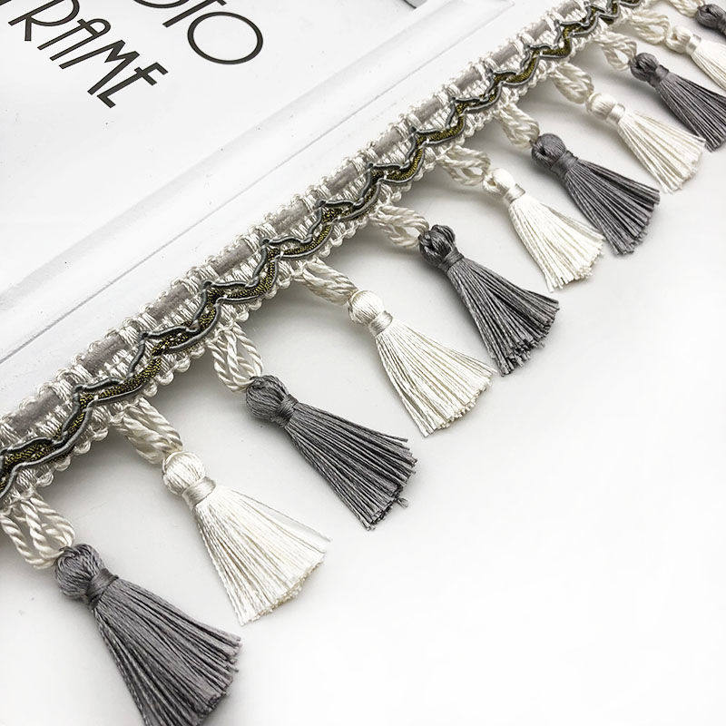 新款短吊穗紧密度窗帘吊坠花边帘头帘幔装饰辅料沙发琴罩流苏穗子