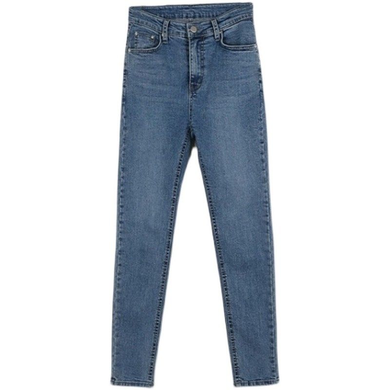 高腰牛仔裤女2021新款小脚修身显瘦蓝色九分外穿铅笔显高弹力春装,女装/女士精品,牛仔裤,淘宝优惠券,粉丝福利购,淘宝优惠卷