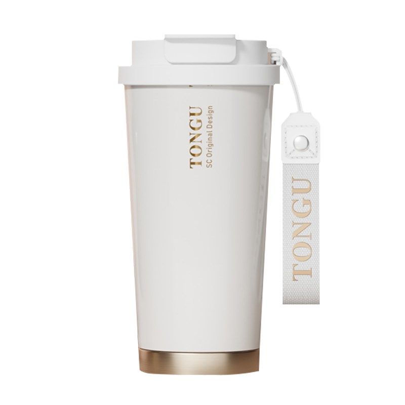 陶瓷内胆保温杯咖啡杯外出携带高颜值学生吸管水杯茶杯女随行杯子